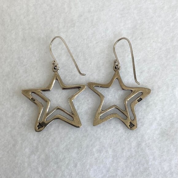 Silpada Sterling Silver 925 Wish Upon A Star Celestial Cutout Dangle Earrings - Picture 8 of 16